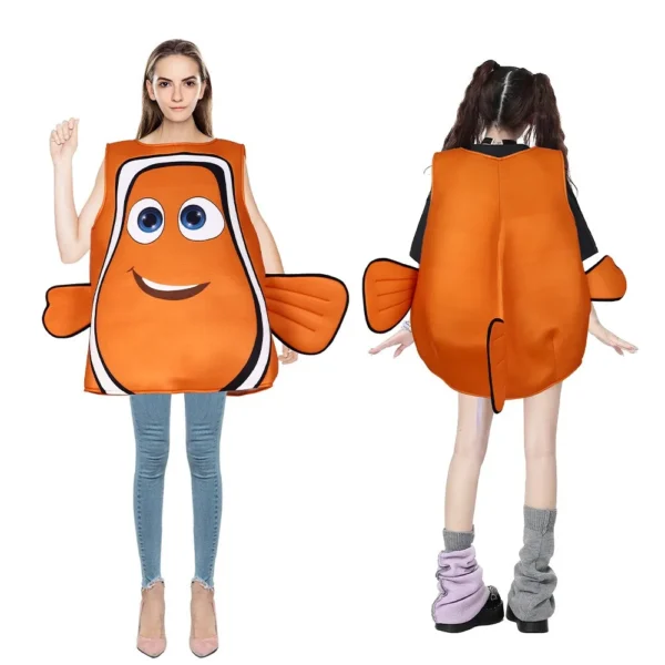 Adult Fish Costume Tunic - Orange clownfish