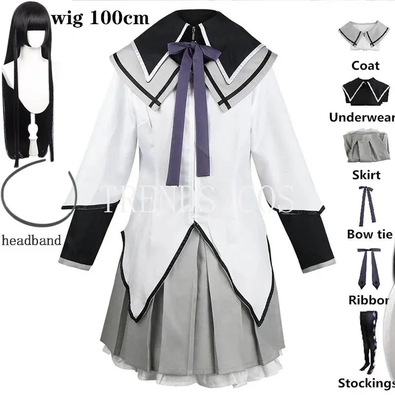 Akemi Homura Costume Set - Costume + wig and headband