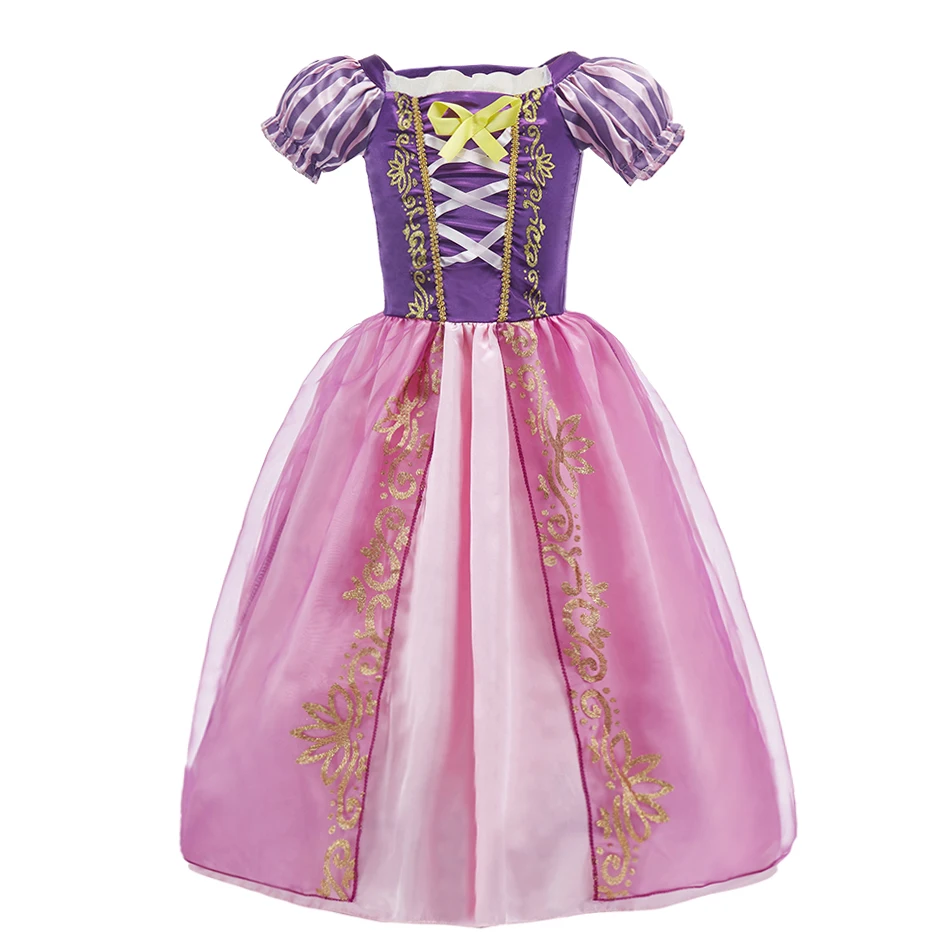 Kids Rapunzel Princess Dress - Purple and pink dress