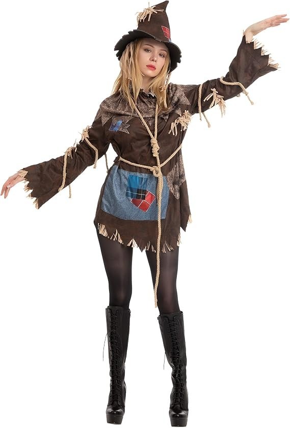 Women's Evil Scarecrow Dress Costume