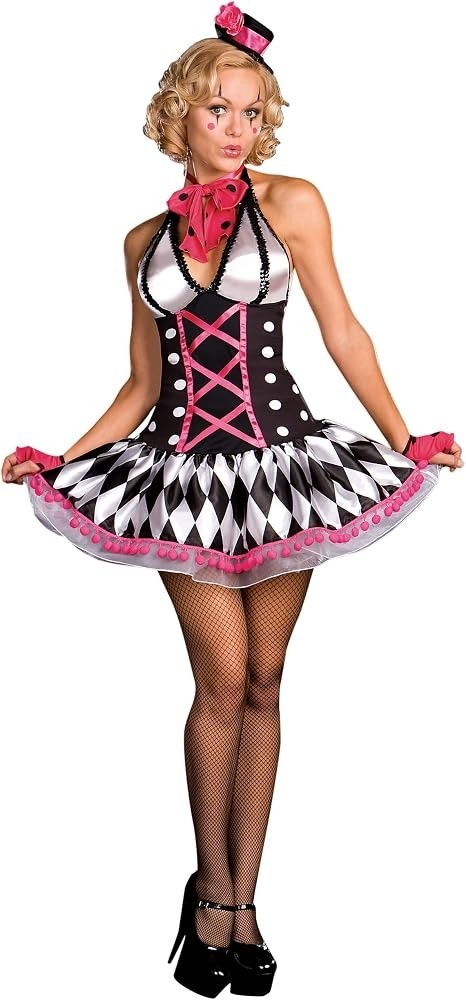 Women's Harlequin Jester Dress