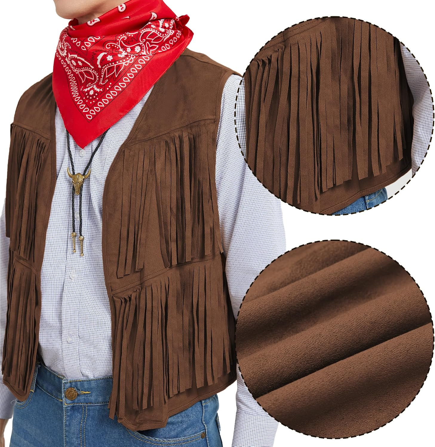 Men's Cowboy Vest Costume Set