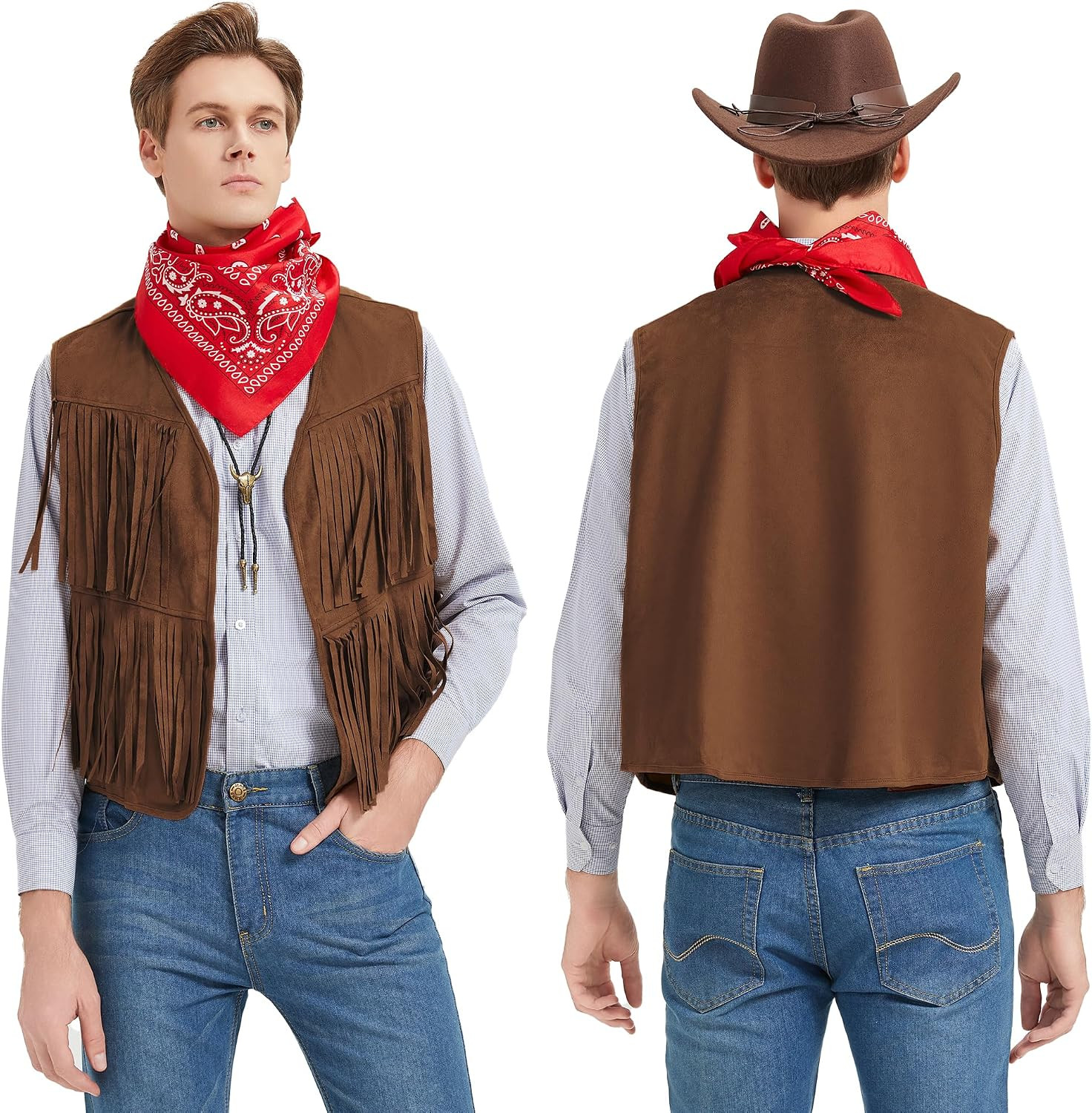 Men's Cowboy Vest Costume Set