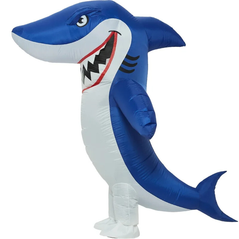 Adult Blue Inflatable Shark Costume