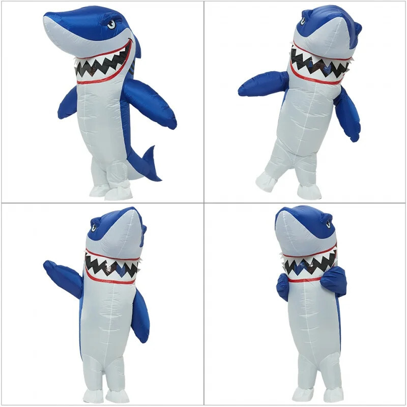 Adult Blue Inflatable Shark Costume