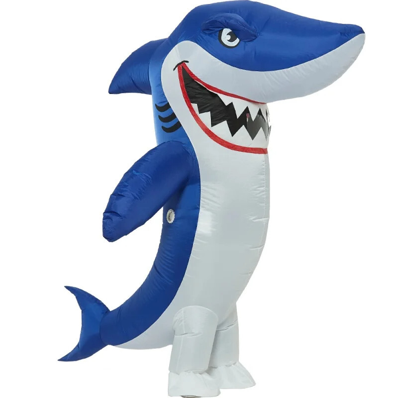 Adult Blue Inflatable Shark Costume