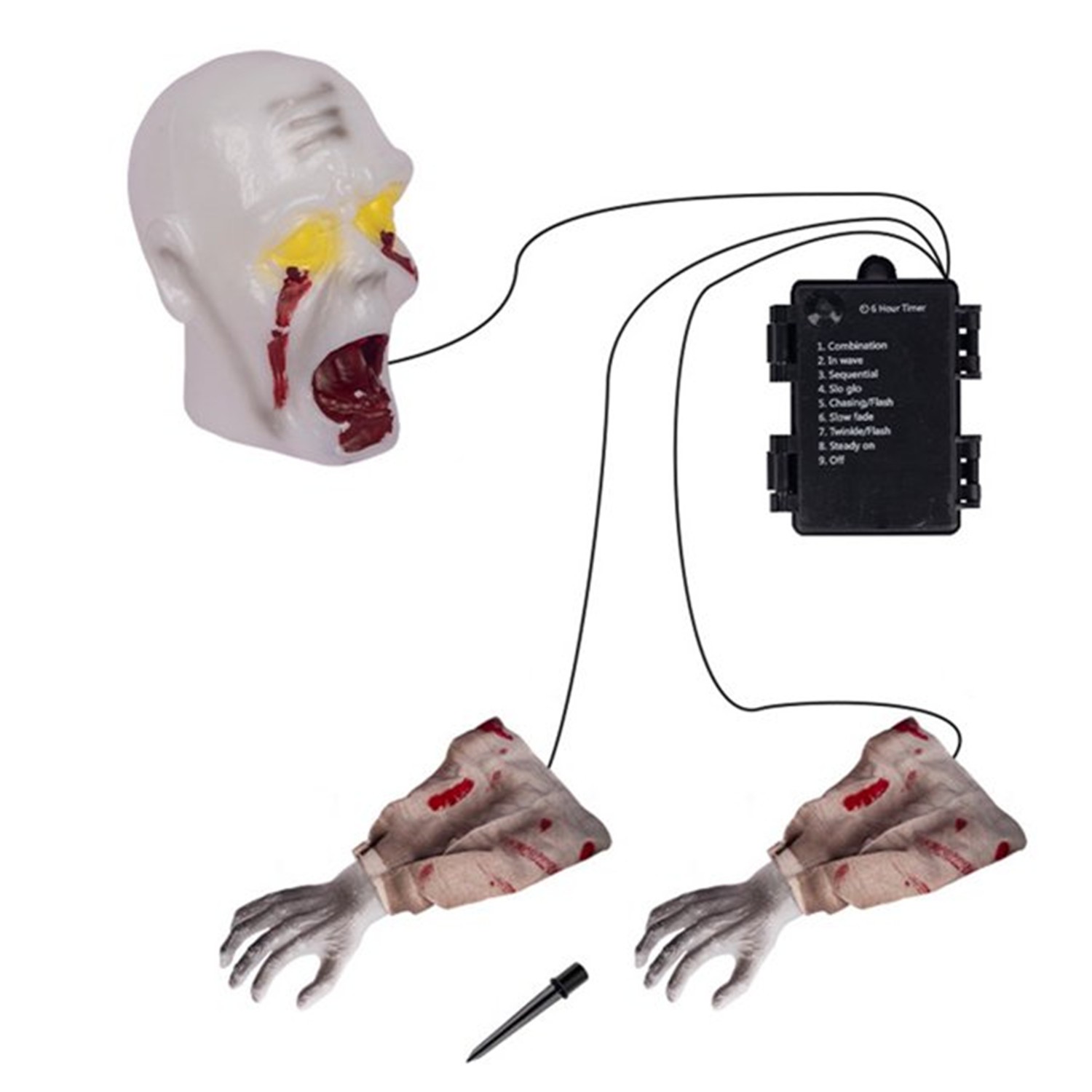 Light-Up Zombie Groundbreaker Yard Decoration