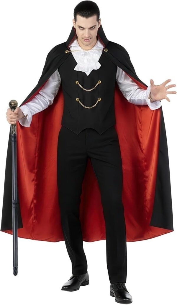 Men's Count Dracula Costume with Cape and Cane
