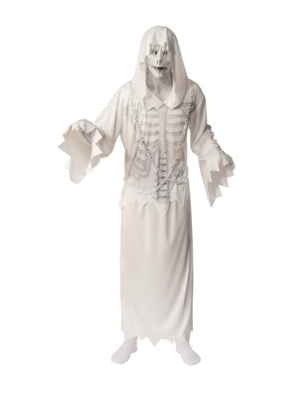 Adult Hooded Ghost Costume with Mask