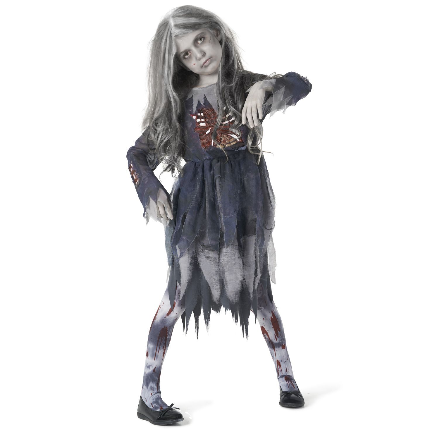 Girls' Layered Zombie Dress Costume