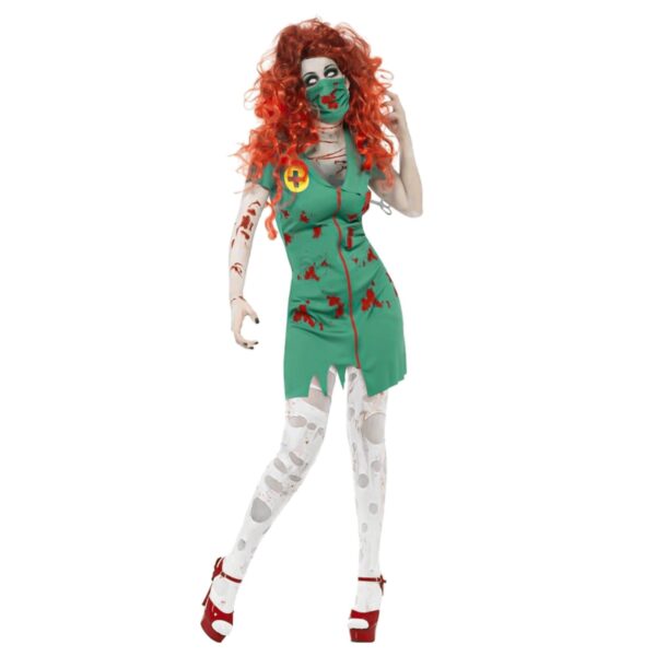 Women's Zombie Paramedic Costume, Large