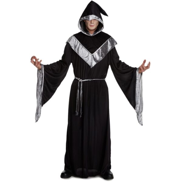 Men's Black Hooded Wizard Robe Costume