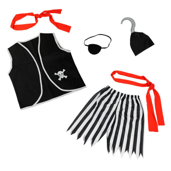 Kids' Pirate Costume and Accessories, 6 Pieces