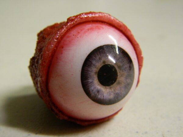 Gray Eyeball Insert for Skeleton Props