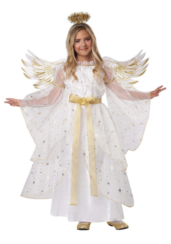 Kids' Starburst Angel Costume with Wings and Halo
