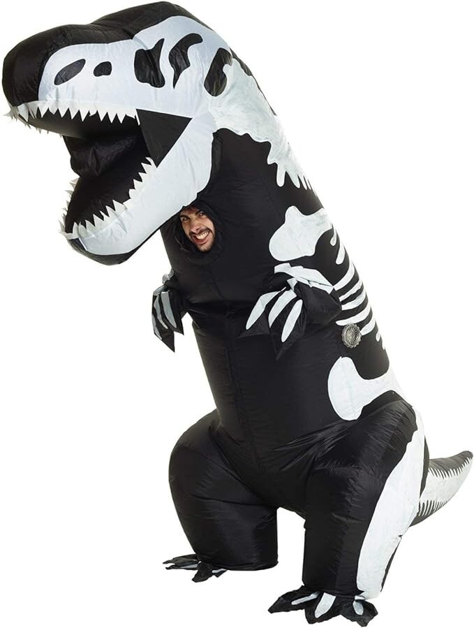 Adult Inflatable Skeleton T-Rex Costume