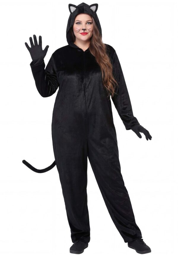 Women's Plus Size Black Cat Costume