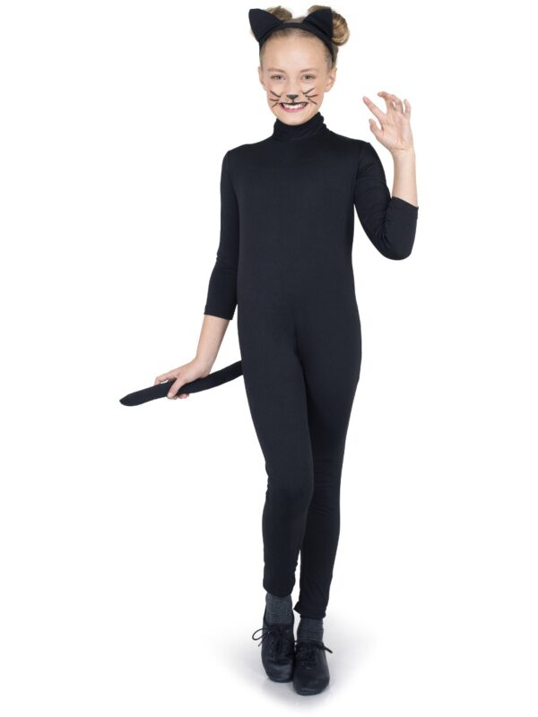 Kids' Black Cat Costume with Ear Headband