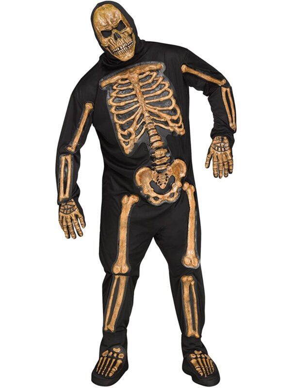 Men's Skeleton Bones Costume, Standard