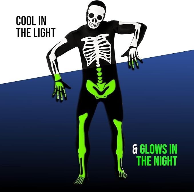 Adult Glow in the Dark Skeleton Morphsuit