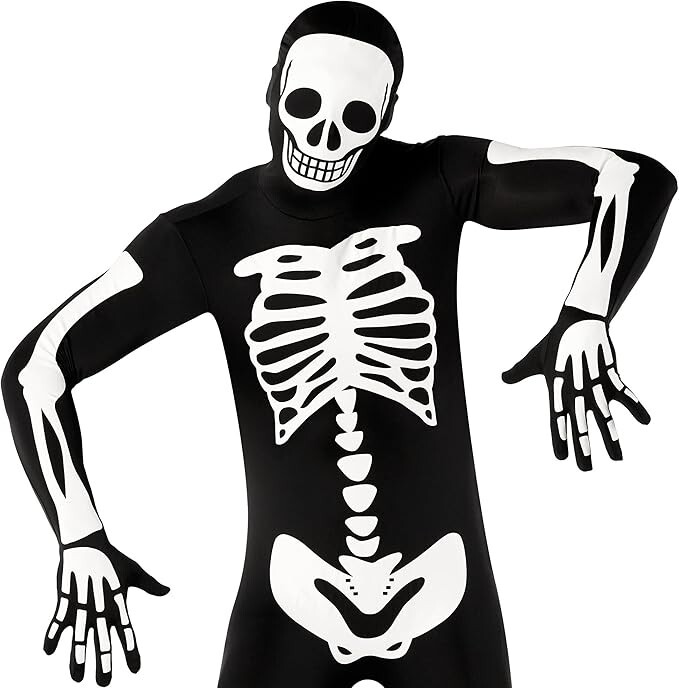 Adult Glow in the Dark Skeleton Morphsuit