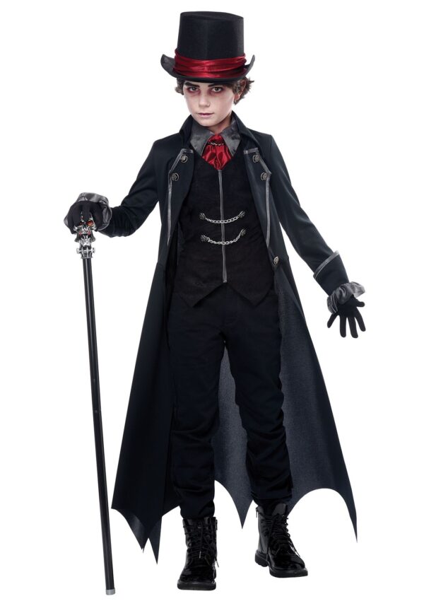 Boys' Gothic Vampire Costume with Hat