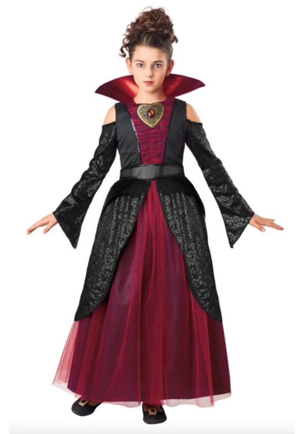 Girls' Vampire Queen Dress Costume with Belt