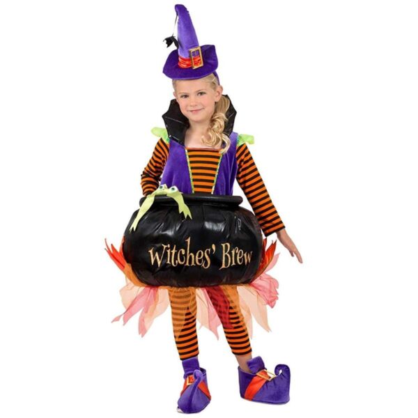 Girls' Cauldron Witch Costume with Hat
