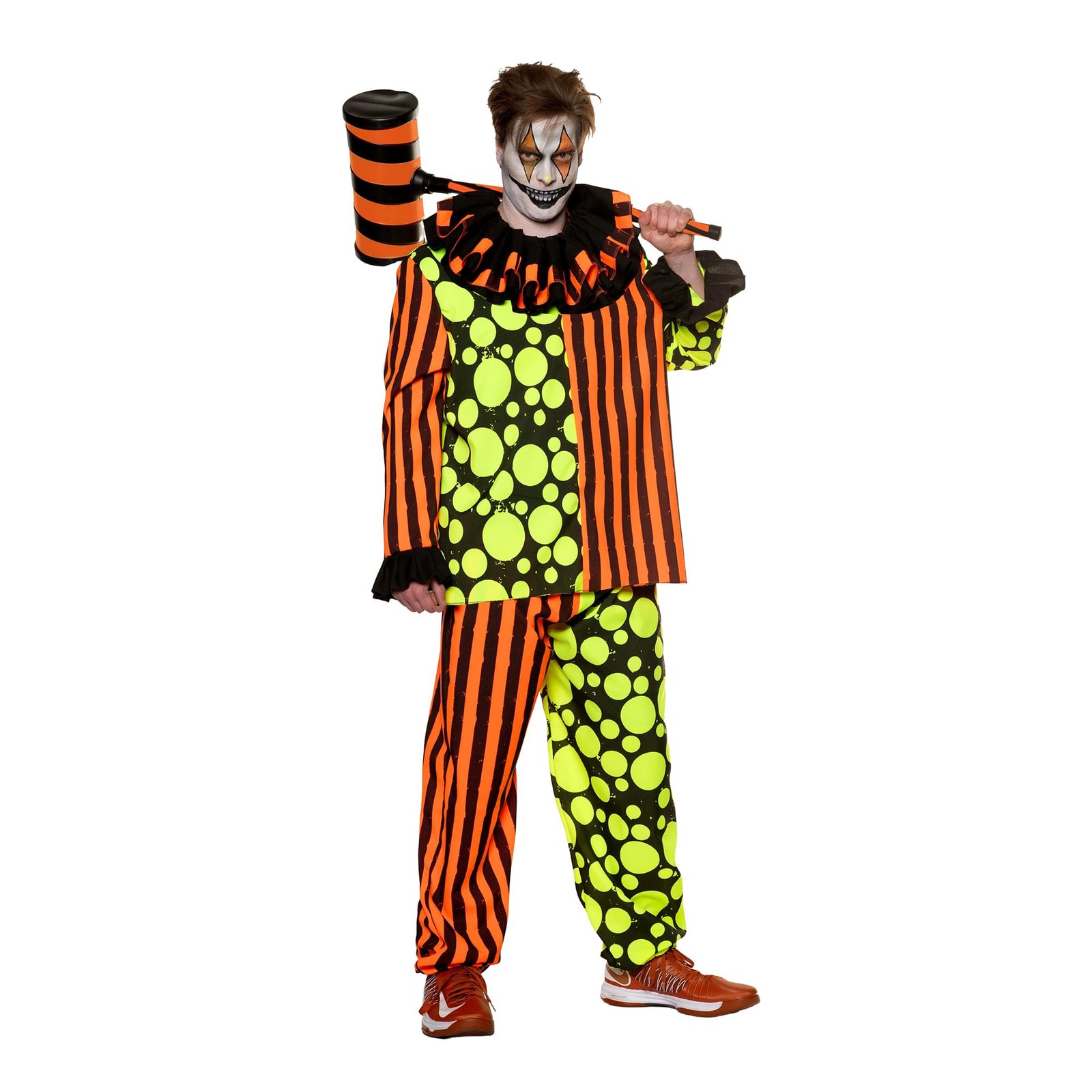 Neon Terror Clown Costume, Adult 2XL