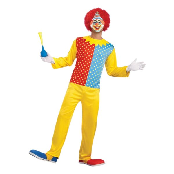 Adult Retro Clown Jumpsuit Costume, Standard