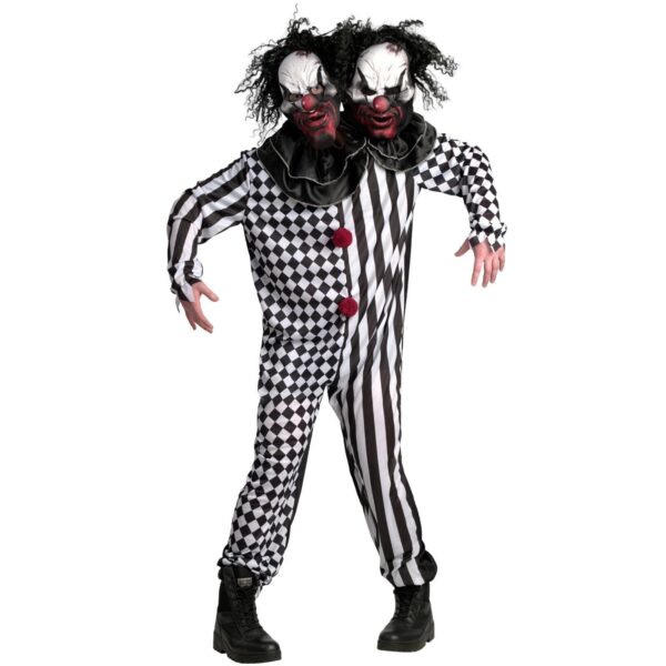 Adult Two-Headed Killer Clown Costume