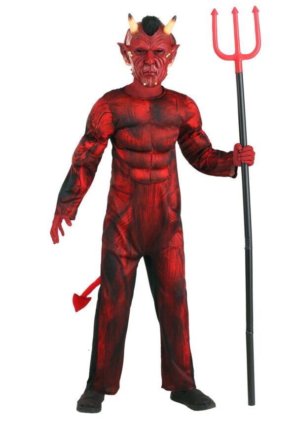 Kids' Brawny Devil Costume with Mask
