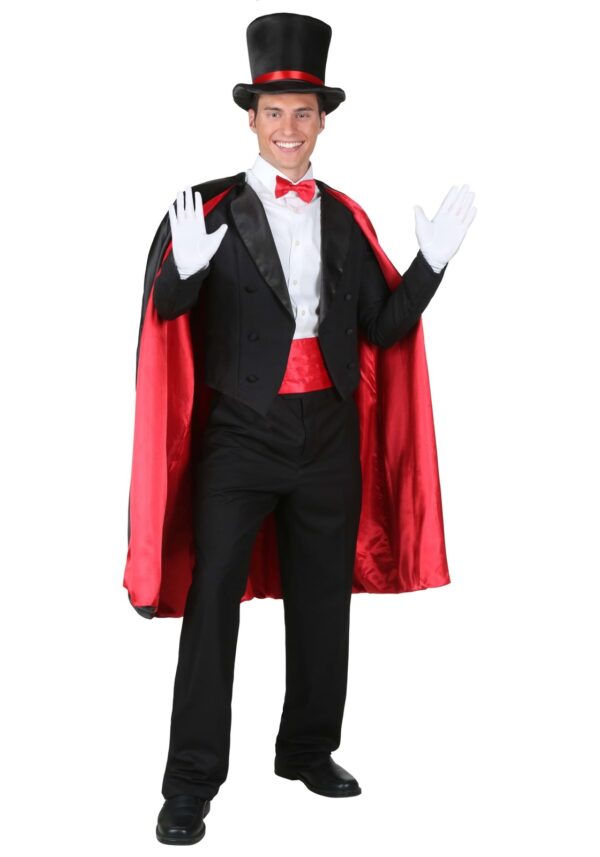 Adult Magician Costume with Cape and Hat