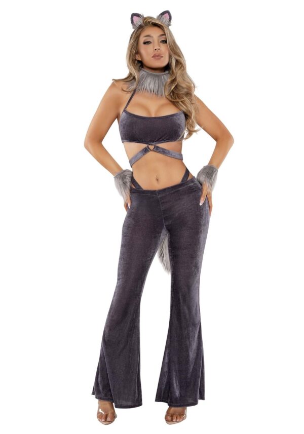 Women's Werewolf Costume with Crop Top and Pants