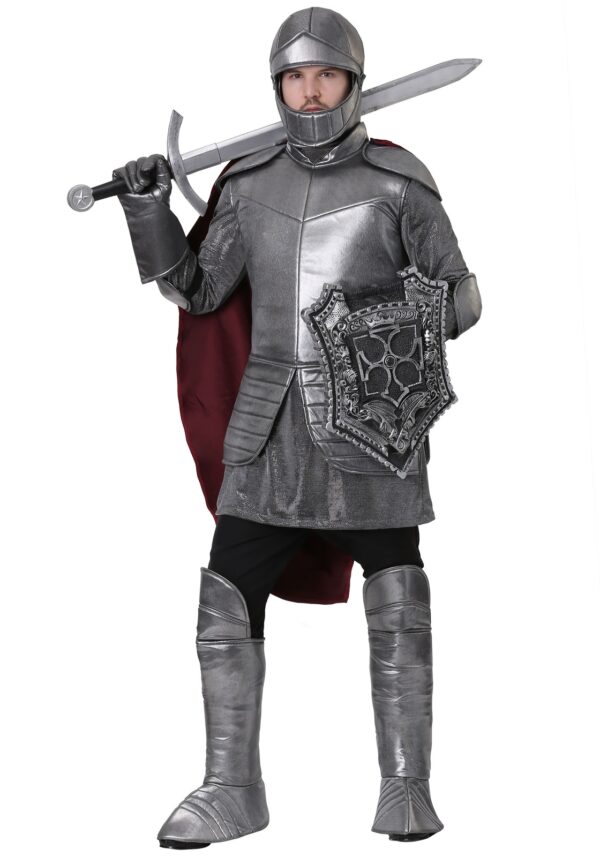 Men's Royal Knight Costume with Armor and Cape