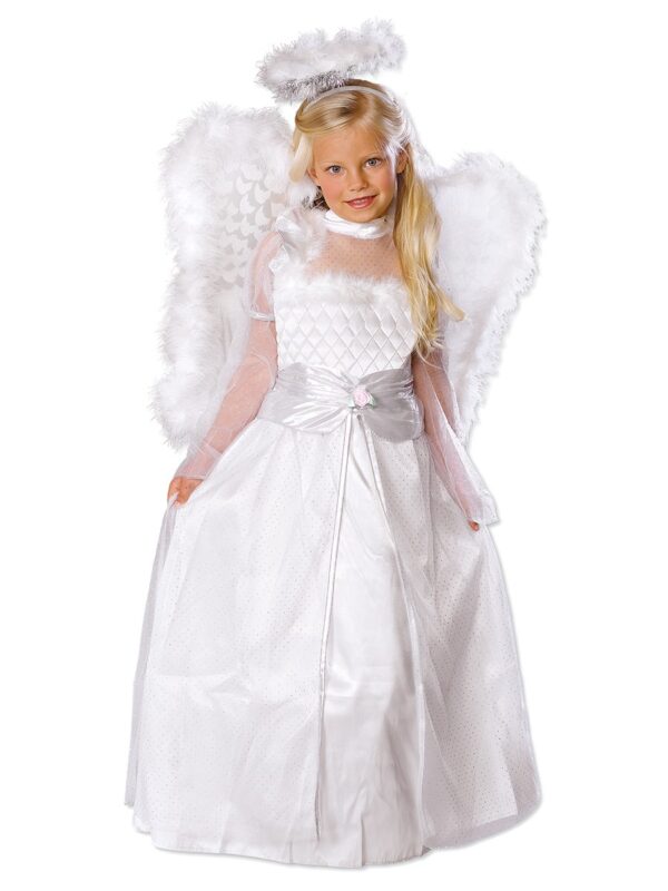 Kids' Rosebud Angel Costume with Wings and Halo