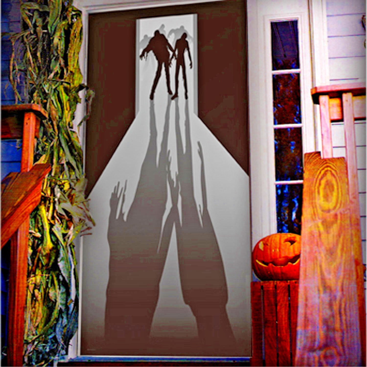 Zombie Visitors Door Cover — 2 ft 6 in × 5 ft