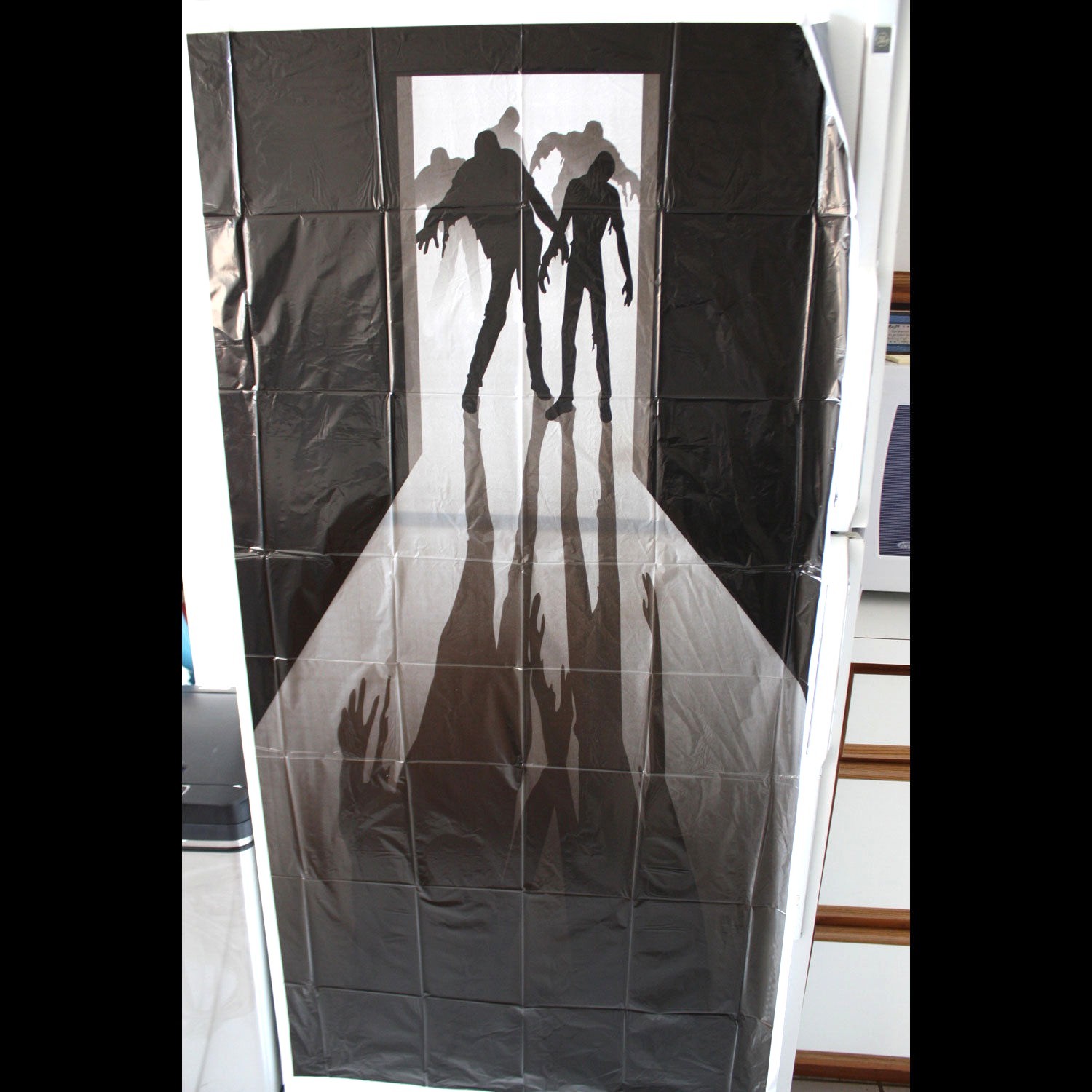 Zombie Visitors Door Cover — 2 ft 6 in × 5 ft