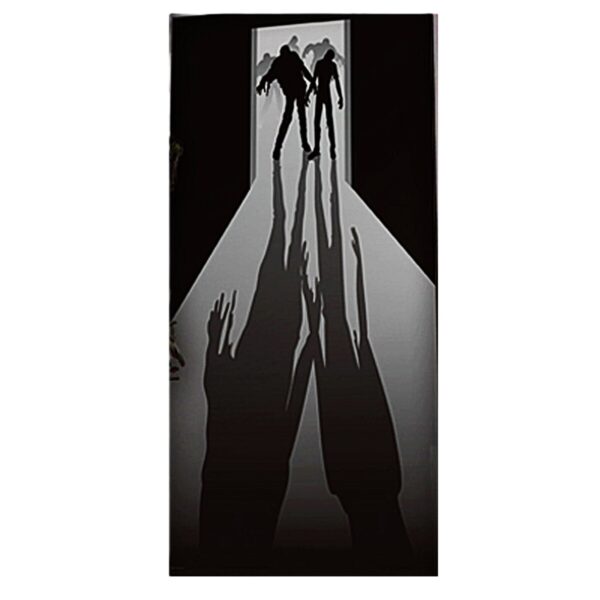 Zombie Visitors Door Cover — 2 ft 6 in × 5 ft