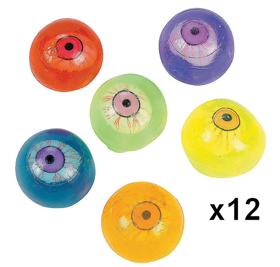 Neon Sticky Eyeball Party Favors — 12 Pack
