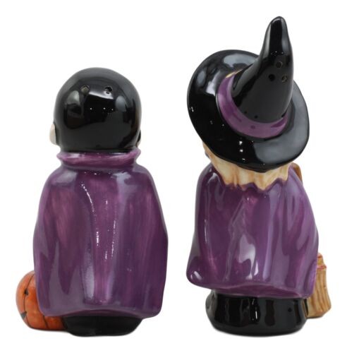 Kissing Witch and Vampire Salt and Pepper Shakers