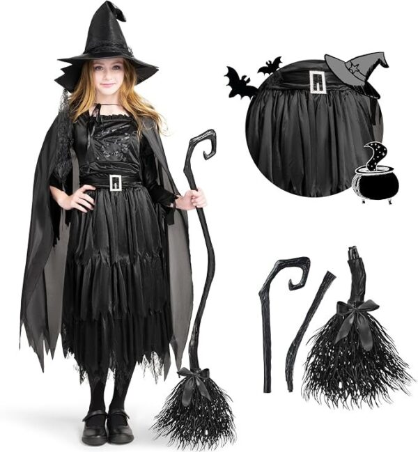 Girls' Classic Black Witch Costume