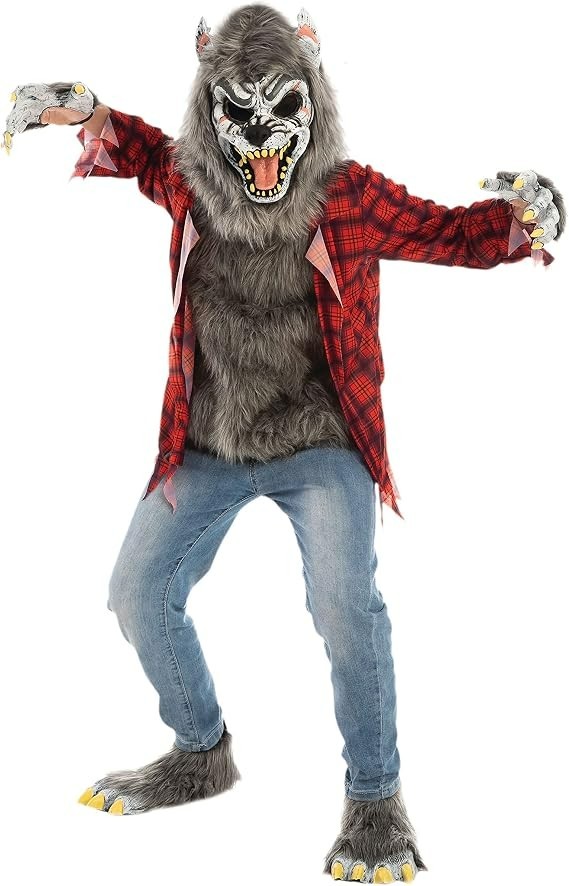 Kids' Red Plaid Werewolf Costume