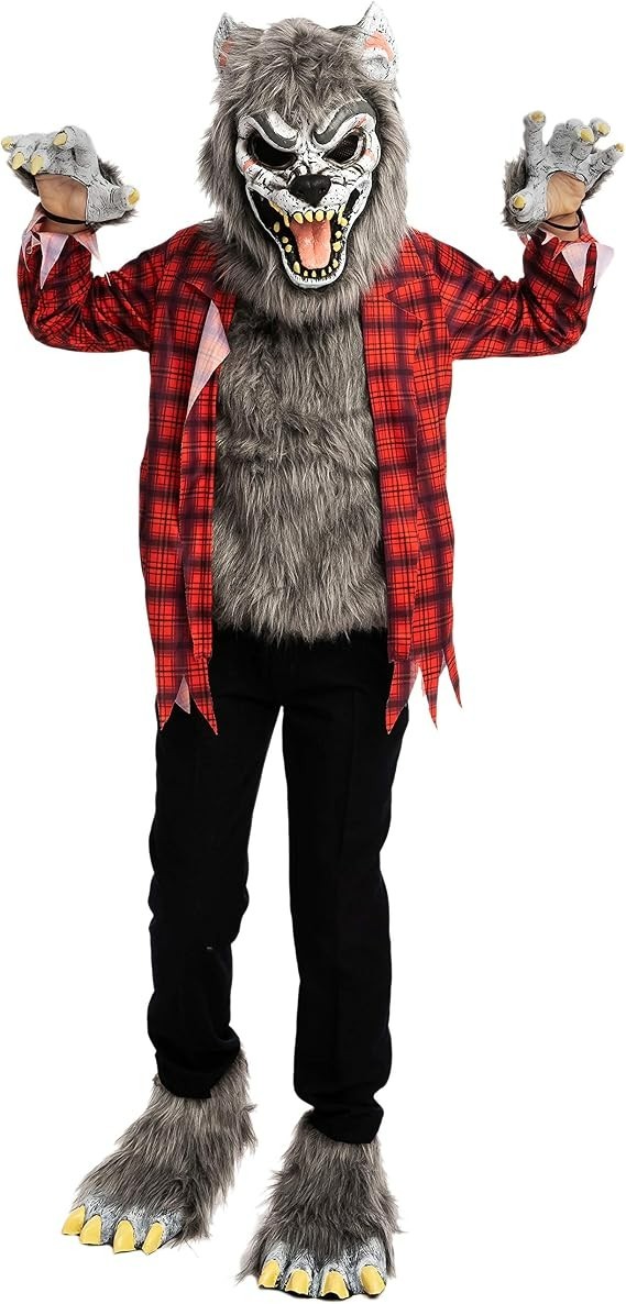Kids' Red Plaid Werewolf Costume