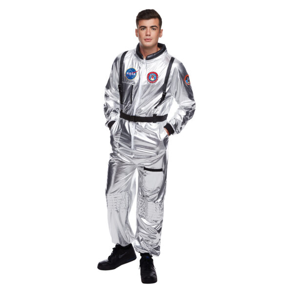 Men's Silver Space Suit Costume