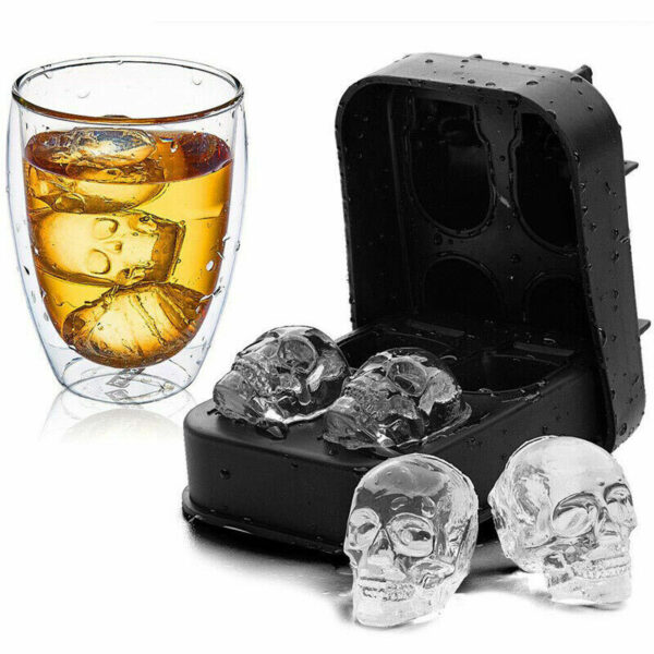 Four-Skull Silicone Ice Mold